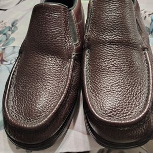 SAS Dark Brown Leather Slip-On Loafers